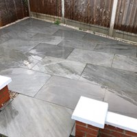 Indian sandstone patio installation Chelmsford